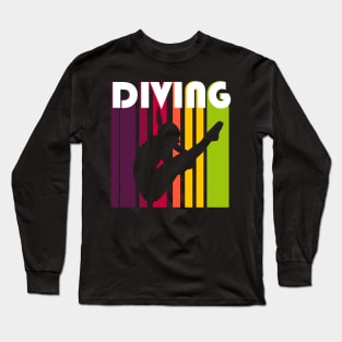 High Diver Funny Springboard Diving Girls Gifts Long Sleeve T-Shirt